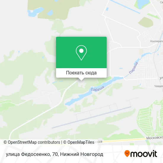 Карта улица Федосеенко, 70