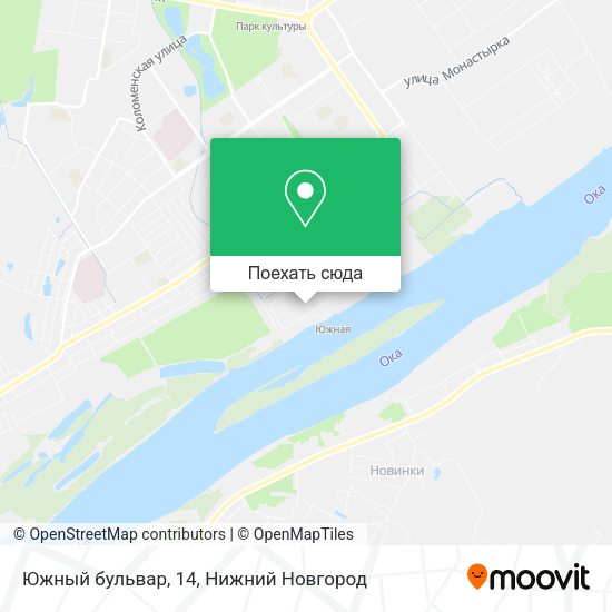 Карта Южный бульвар, 14