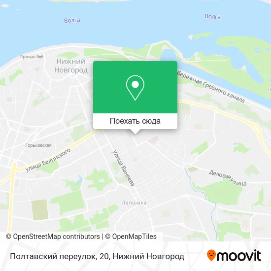 Карта Полтавский переулок, 20