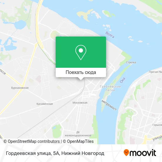 Карта Гордеевская улица, 5А