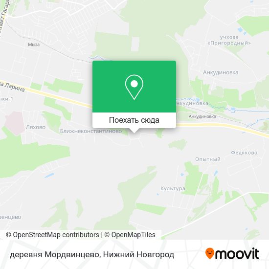 Карта деревня Мордвинцево