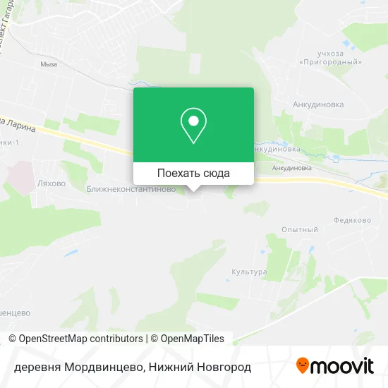 Карта деревня Мордвинцево