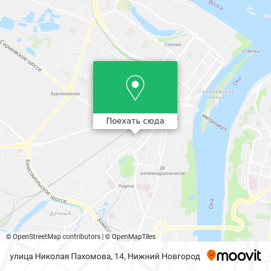 Карта улица Николая Пахомова, 14