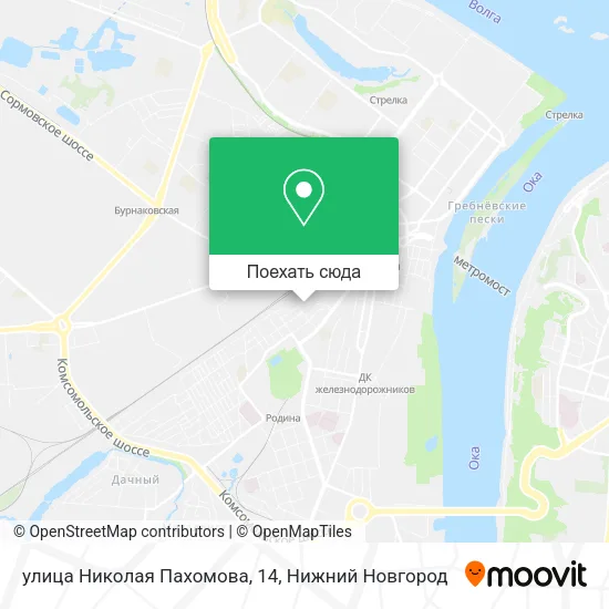Карта улица Николая Пахомова, 14