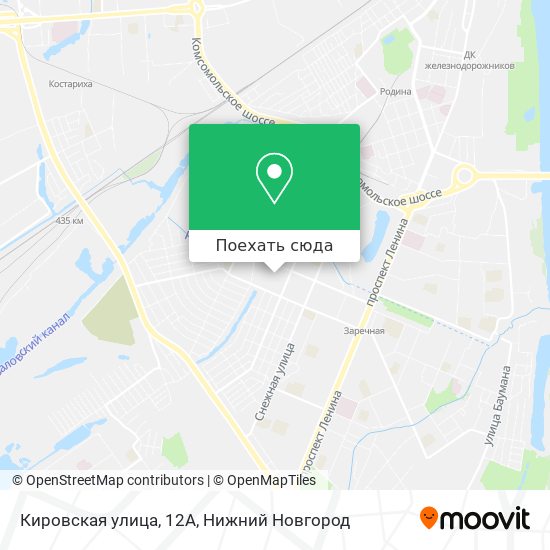 Карта Кировская улица, 12А