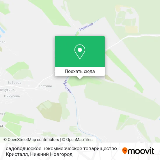 Карта садоводческое некоммерческое товарищество Кристалл