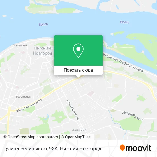Карта улица Белинского, 93А