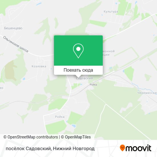 Карта посёлок Садовский