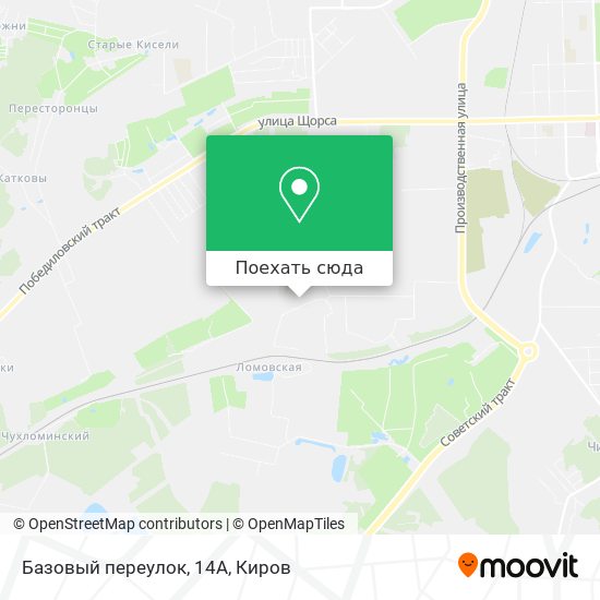 Карта Базовый переулок, 14А