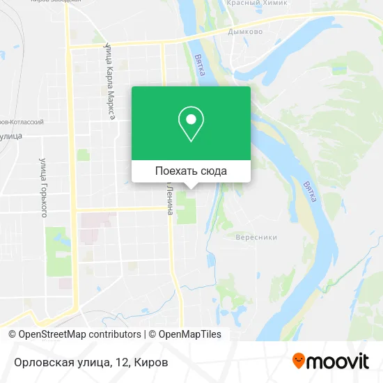 Карта Орловская улица, 12