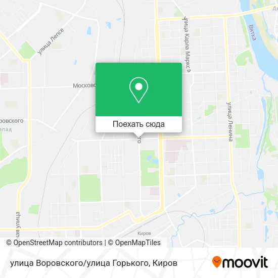 Карта улица Воровского / улица Горького
