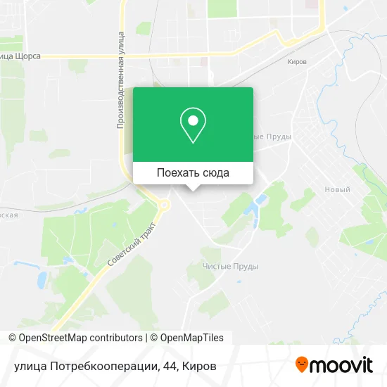 Карта улица Потребкооперации, 44