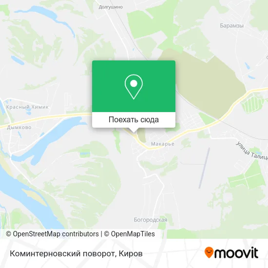 Карта Коминтерновский поворот