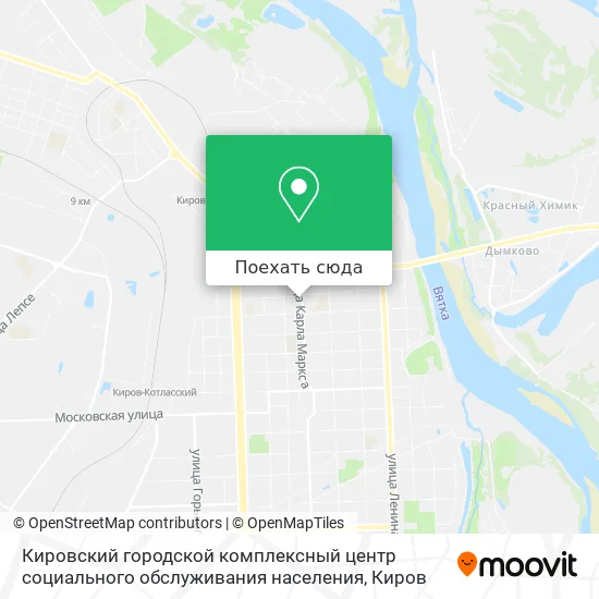 Карта Кировский городской комплексный центр социального обслуживания населения