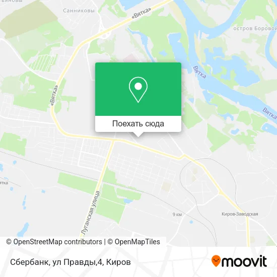 Карта Сбербанк, ул Правды,4