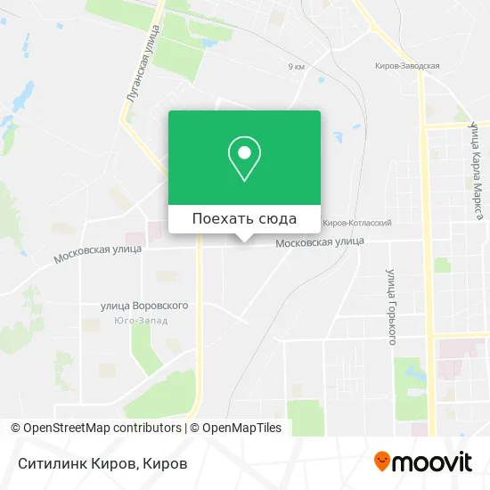 Карта Ситилинк Киров