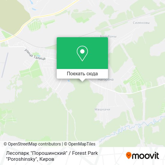 Карта Лесопарк "Порошинский" / Forest Park "Poroshinsky"