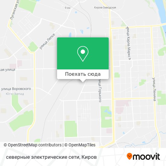 Карта северные электрические сети