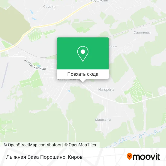 Карта Лыжная База Порошино