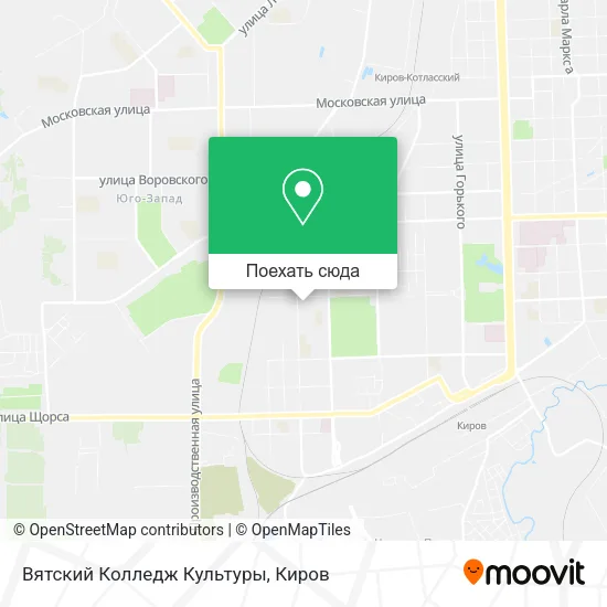 Карта Вятский Колледж Культуры