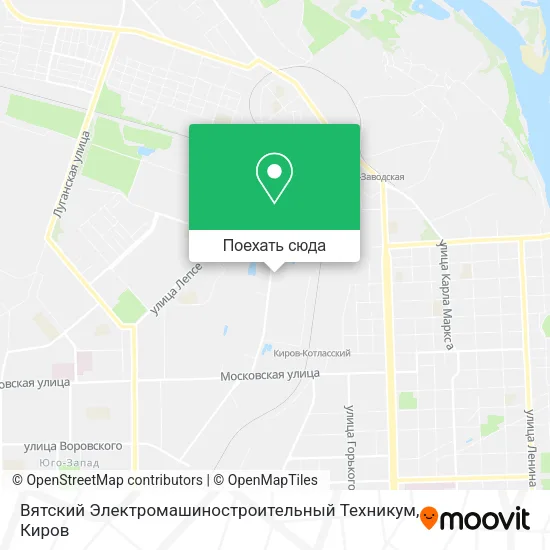 Карта Вятский Электромашиностроительный Техникум