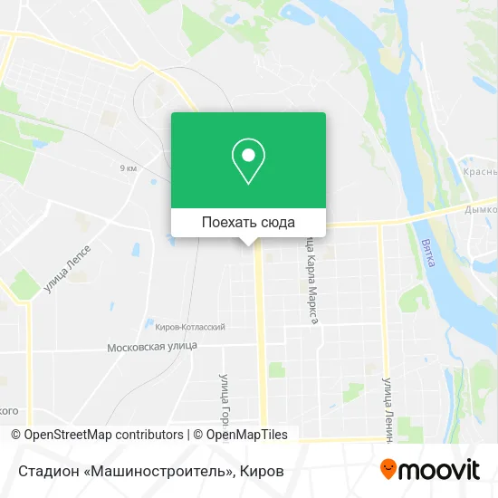 Карта Стадион «Машиностроитель»