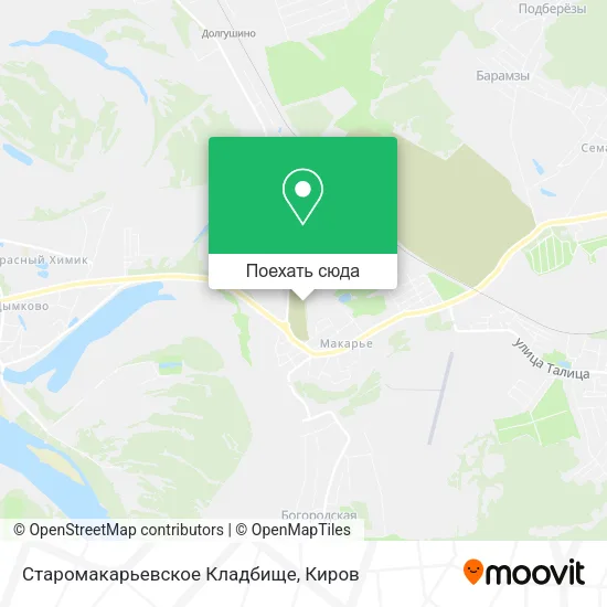 Карта Старомакарьевское Кладбище