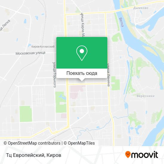 Карта Тц Европейский