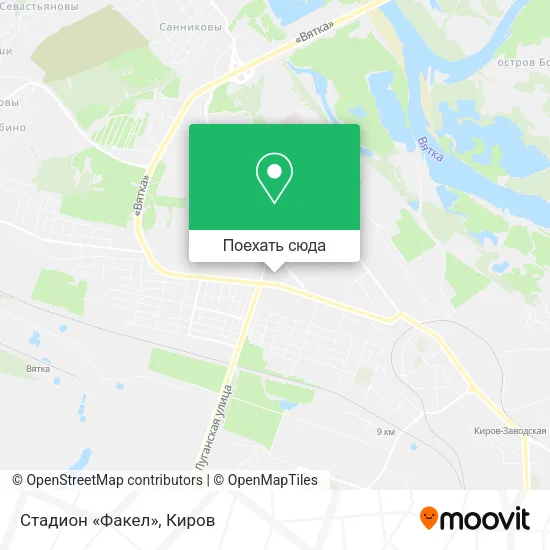 Карта Стадион «Факел»