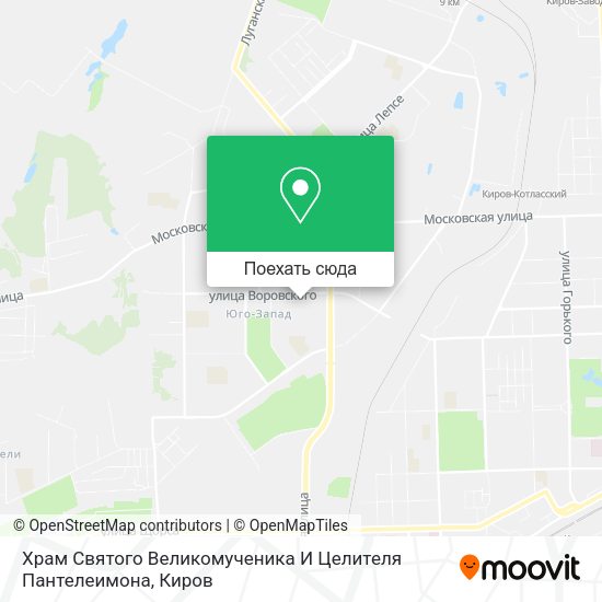 Карта Храм Святого Великомученика И Целителя Пантелеимона