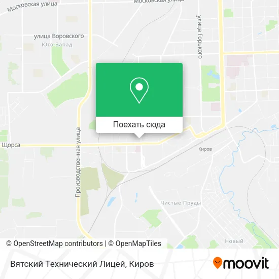 Карта Вятский Технический Лицей
