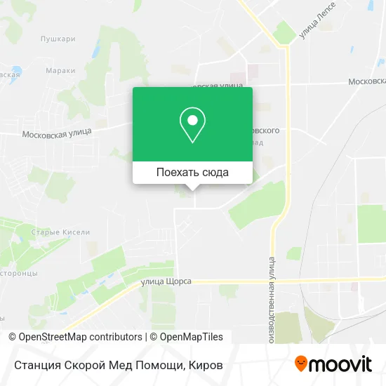 Карта Станция Скорой Мед Помощи