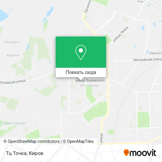 Карта Тц Точка