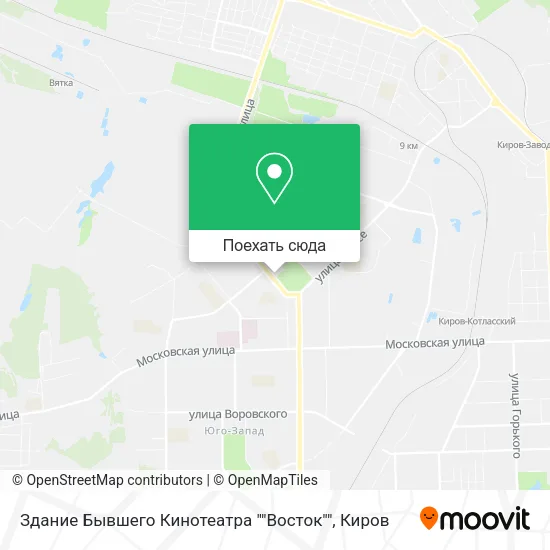 Карта Здание Бывшего Кинотеатра ""Восток""