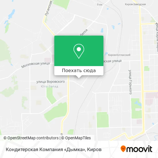 Карта Кондитерская Компания «Дымка»