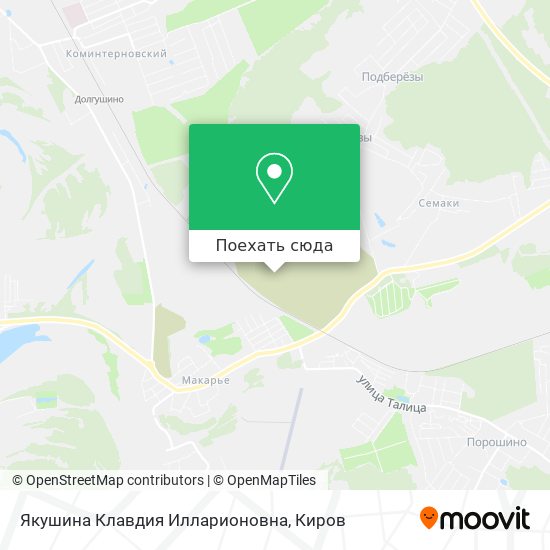 Карта Якушина Клавдия Илларионовна