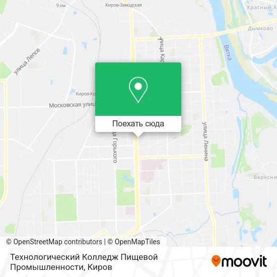 Карта Технологический Колледж Пищевой Промышленности
