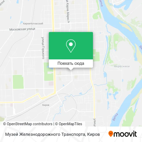 Карта Музей Железнодорожного Транспорта