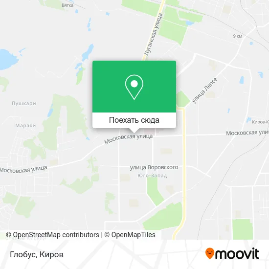 Карта Глобус