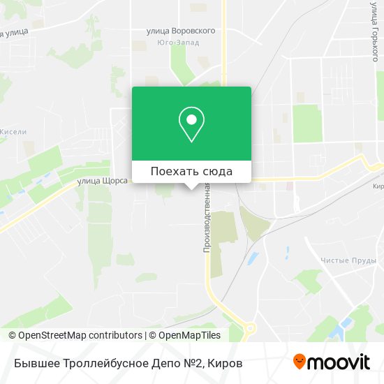 Карта Бывшее Троллейбусное Депо №2
