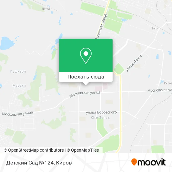 Карта Детский Сад №124