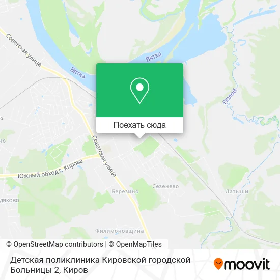 Карта Детская поликлиника Кировской городской Больницы 2