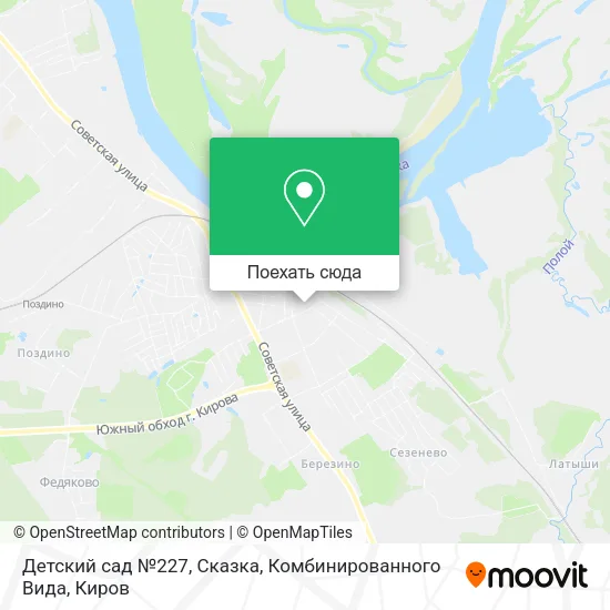Карта Детский сад №227, Сказка, Комбинированного Вида