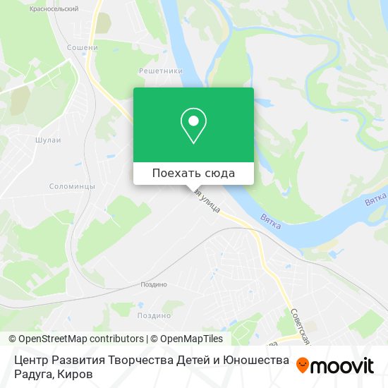 Карта Центр Развития Творчества Детей и Юношества Радуга