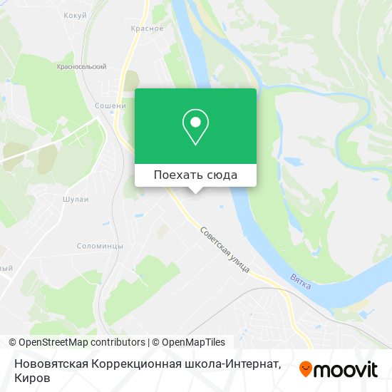 Карта Нововятская Коррекционная школа-Интернат