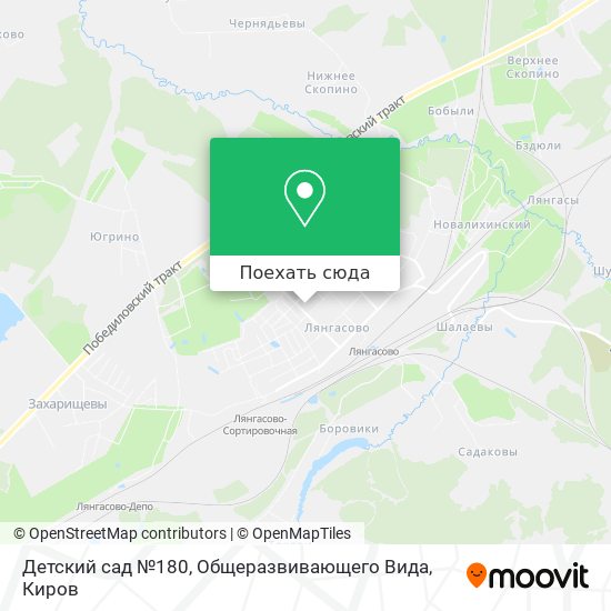 Карта Детский сад №180, Общеразвивающего Вида