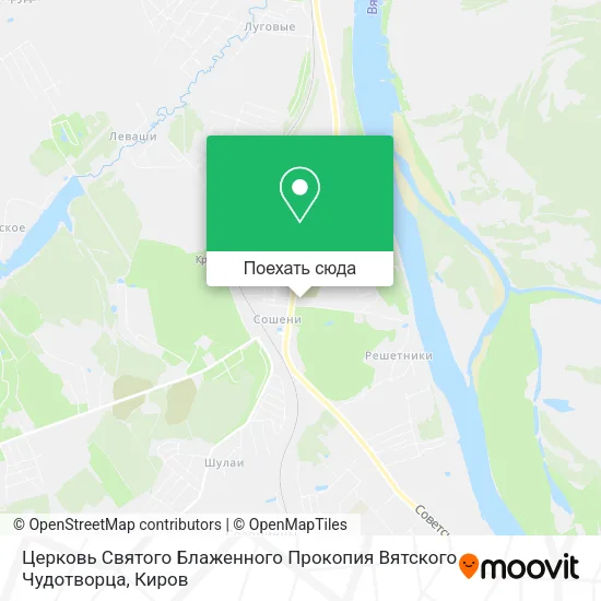 Карта Церковь Святого Блаженного Прокопия Вятского Чудотворца