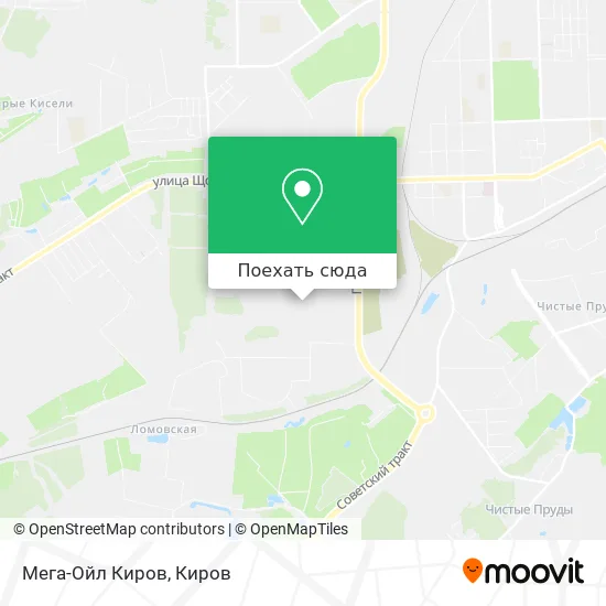 Карта Мега-Ойл Киров