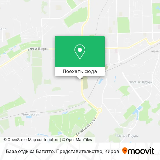 Карта База отдыха Багатто. Представительство