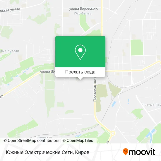 Карта Южные Электрические Сети